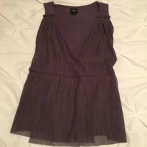 Deletta Purple Pleated Drape Tank